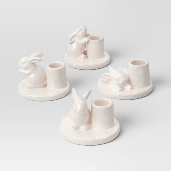 Threshold 4pk Easter Bunny Taper Candle Holders - Picture 1 of 6